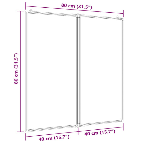 Magnetisches Klapp Whiteboard 80x80 cm