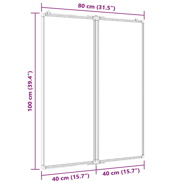 Magnetisches Klapp Whiteboard 80x100cm