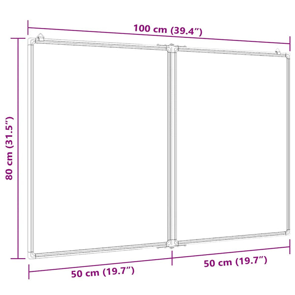 Magnetisches Klapp Whiteboard 100x80 cm