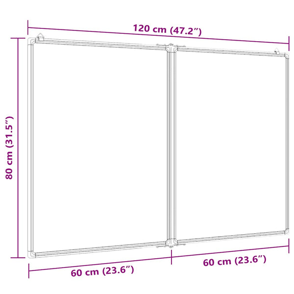 Magnetisches Klapp Whiteboard 120x80 cm