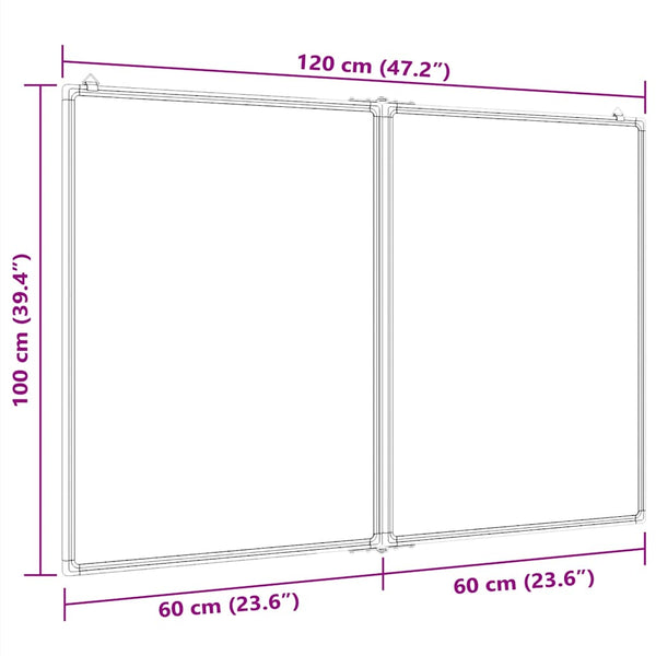 Magnetisches Klapp-Whiteboard 120x100 cm
