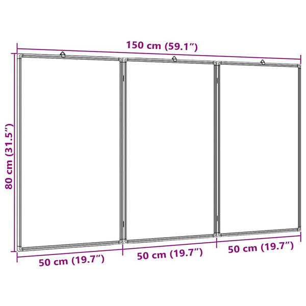 Magnetisches Klappbares Whiteboard 150x80 cm