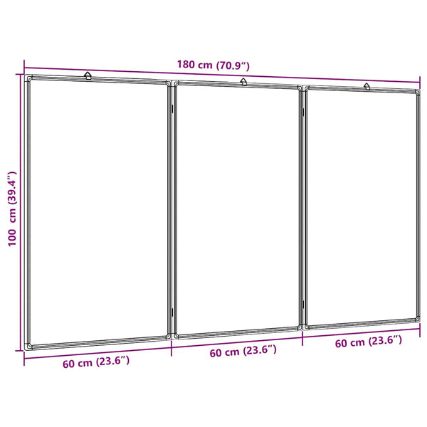 Magnetisches Klappbares Whiteboard 180x100 cm