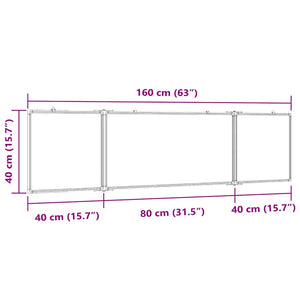 Magnetisches Klapp Whiteboard 160x40 cm