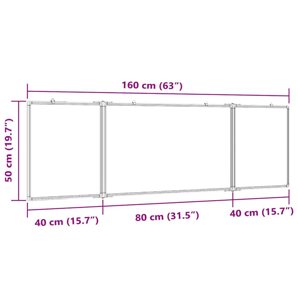 Magnetisches Klapp Whiteboard 160x50 cm