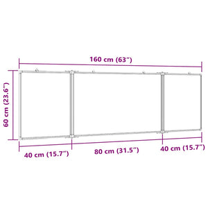 Magnetisches Klappbares Whiteboard 160x60 cm