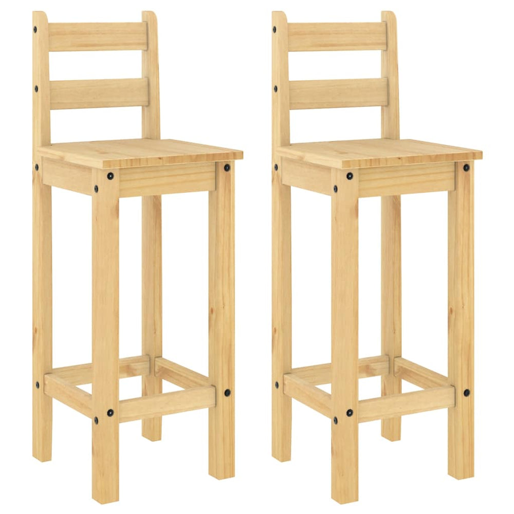 Barstühle 2er Set Kiefer Massivholz
