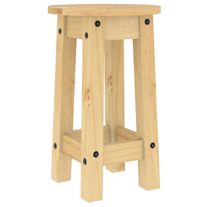 Barhocker 2er Set Kiefer Massivholz
