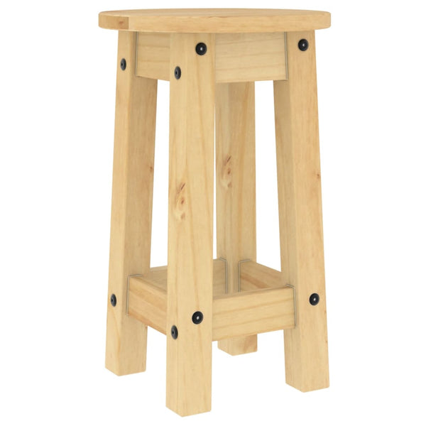 Barhocker 2er Set Kiefer Massivholz
