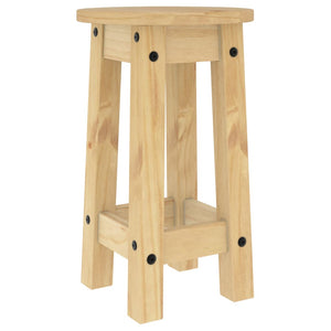 Barhocker 2er Set Kiefer Massivholz