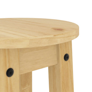 Barhocker 2er Set Kiefer Massivholz