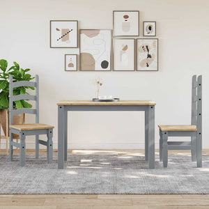Esstisch Grau Kiefer Massivholz 112x60 cm