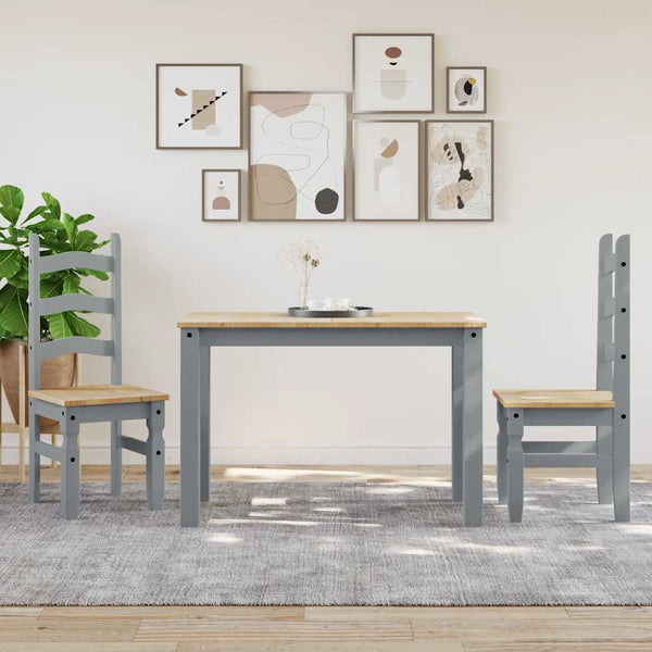 Esstisch Grau Kiefer Massivholz 112x60 cm