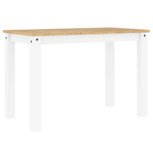 Esstisch Kiefer Massivholz Weiß 112x60 cm