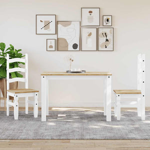 Esstisch Kiefer Massivholz Weiß 112x60 cm