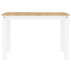 Esstisch Kiefer Massivholz Weiß 112x60 cm