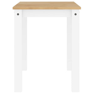 Esstisch Kiefer Massivholz Weiß 112x60 cm