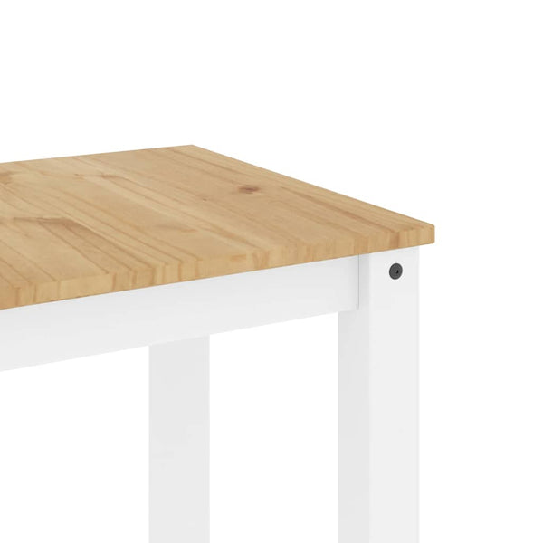 Esstisch Kiefer Massivholz Weiß 112x60 cm