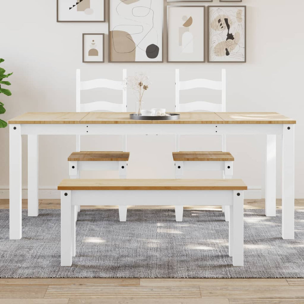 Esstisch PANAMA Weiß Kiefer Massivholz 180x90 cm