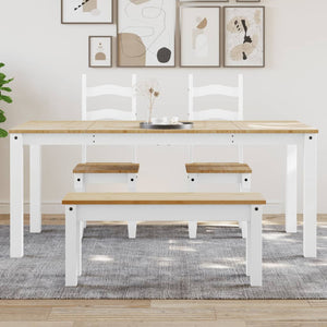 Esstisch PANAMA Weiß Kiefer Massivholz 180x90 cm