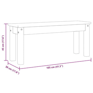 Essbank Panama Kiefer Massivholz 105 cm