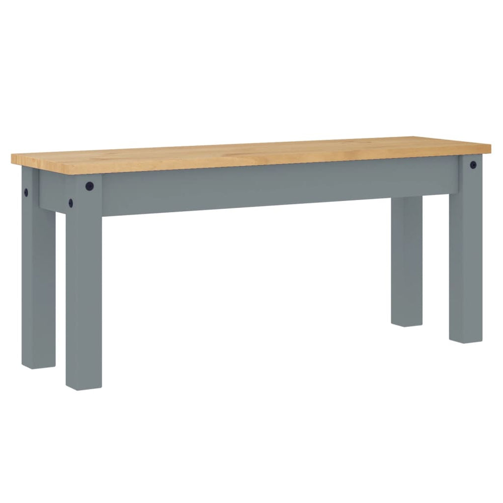 Graue Essbank PANAMA, Kiefer Massivholz 105cm