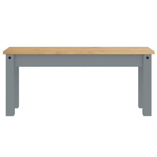 Graue Essbank PANAMA, Kiefer Massivholz 105cm