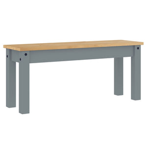 Graue Essbank PANAMA, Kiefer Massivholz 105cm