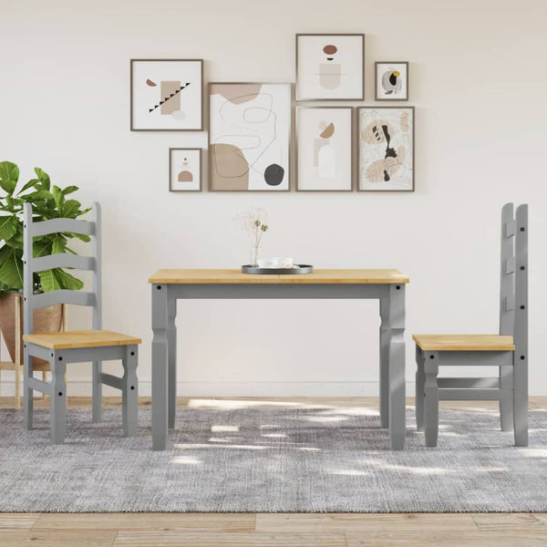 Esstisch Grau Kiefer Massivholz 112x60 cm