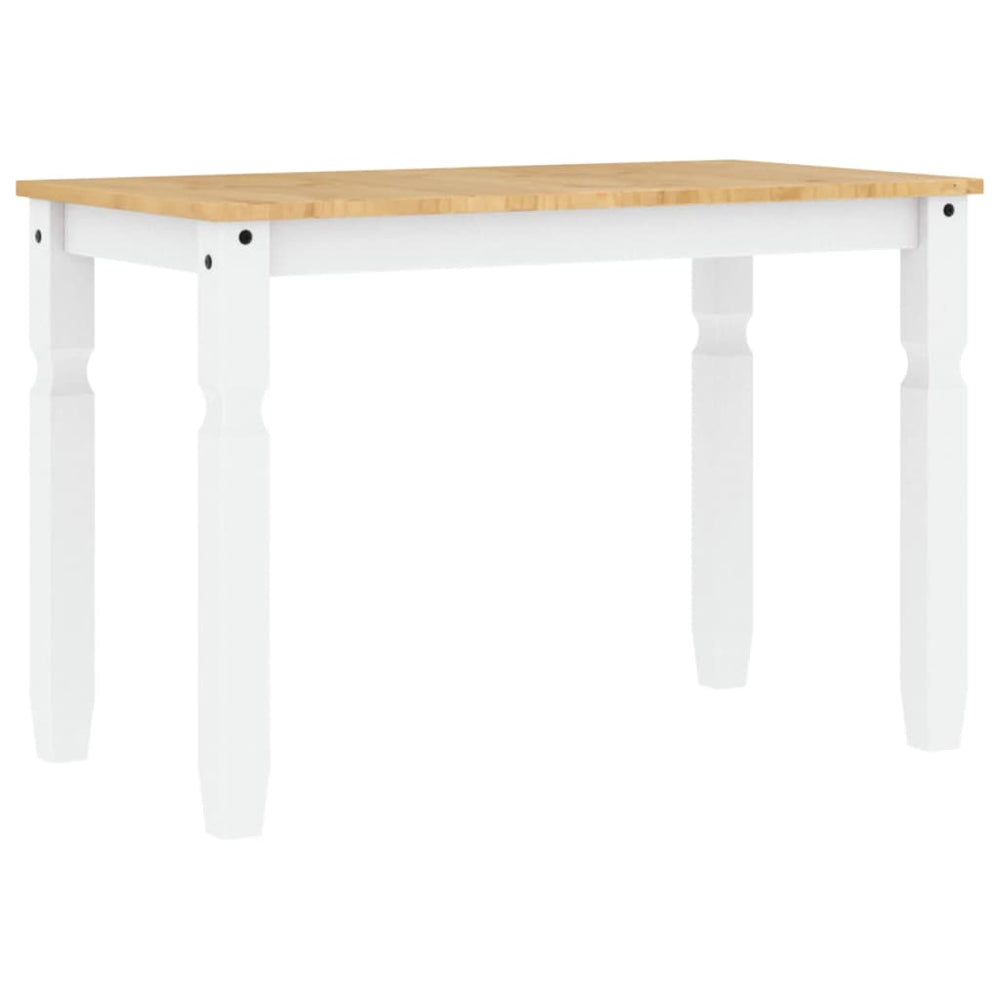 Esstisch Kiefer Massivholz Weiß 112x60 cm