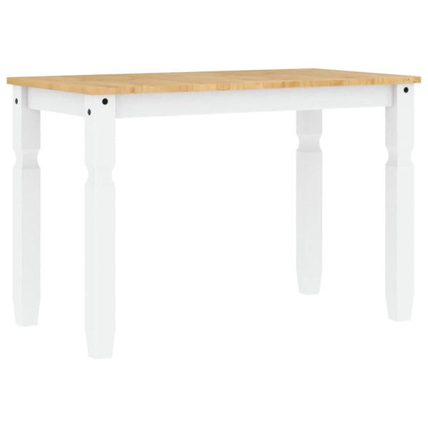 Esstisch Kiefer Massivholz Weiß 112x60 cm