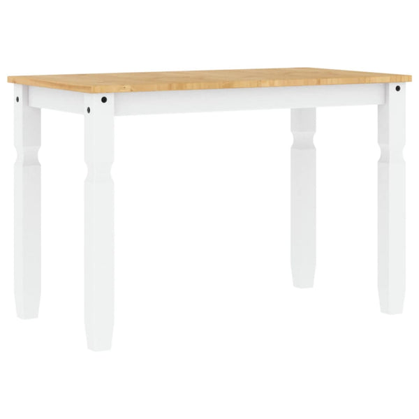 Esstisch Kiefer Massivholz Weiß 112x60 cm