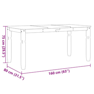 Esstisch Kiefer Massivholz 160x80 cm