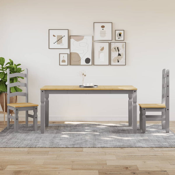 Esstisch Grau Kiefer Massivholz 160 cm