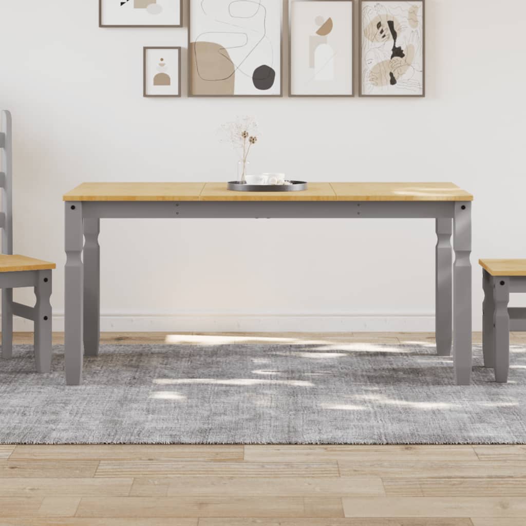 Esstisch Grau Kiefer Massivholz 160 cm