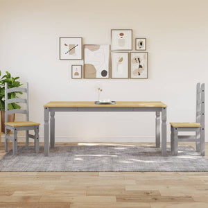 Esstisch Grau Kiefer Massivholz 180x90 cm