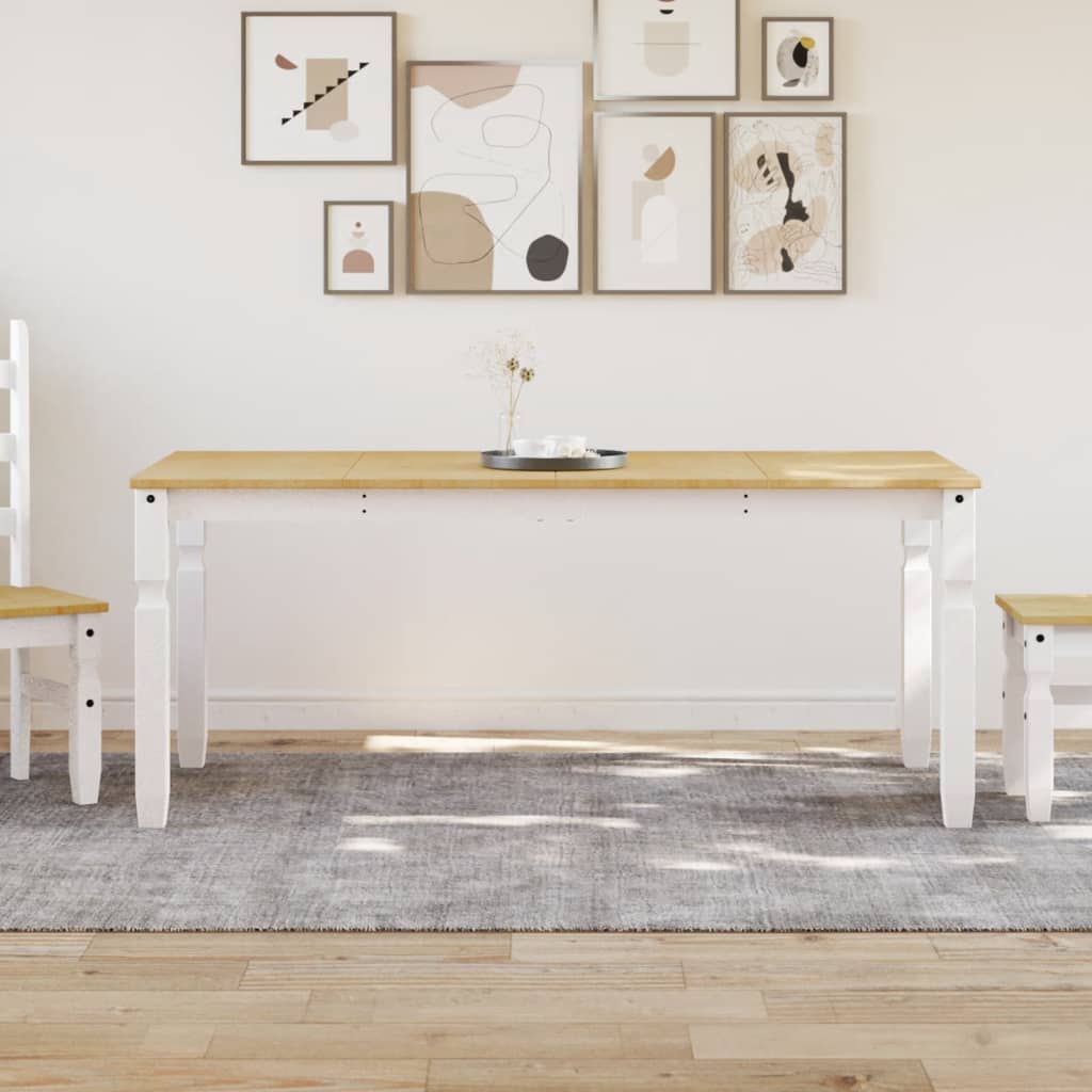 Esstisch Corona Weiß, Kiefer Massivholz 180 cm