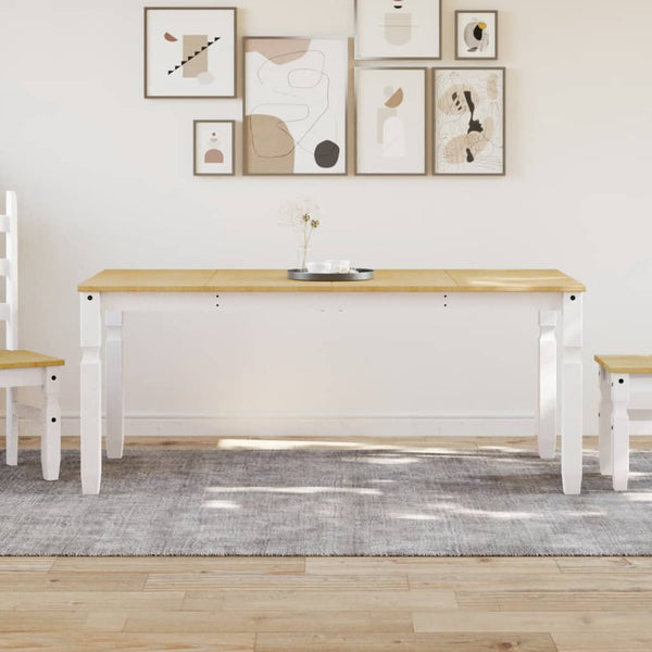 Esstisch Corona Weiß, Kiefer Massivholz 180 cm