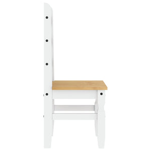 Essstühle 2er Set Corona Weiß Kiefer Massivholz