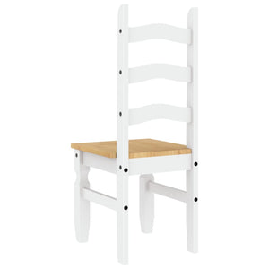 Essstühle 2er Set Corona Weiß Kiefer Massivholz