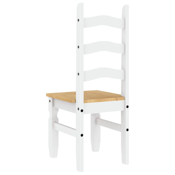 Essstühle 2er Set Corona Weiß Kiefer Massivholz