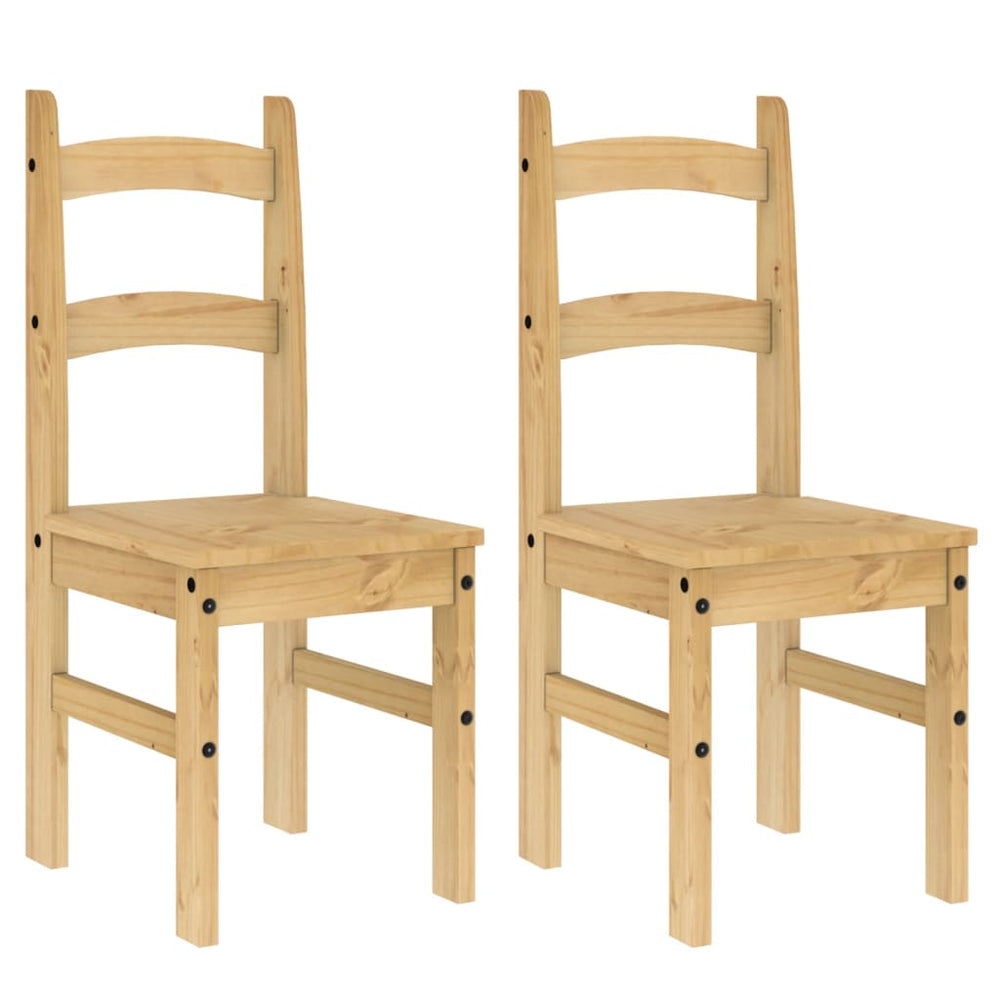 Esszimmerstühle 2er Set Kiefer Massivholz