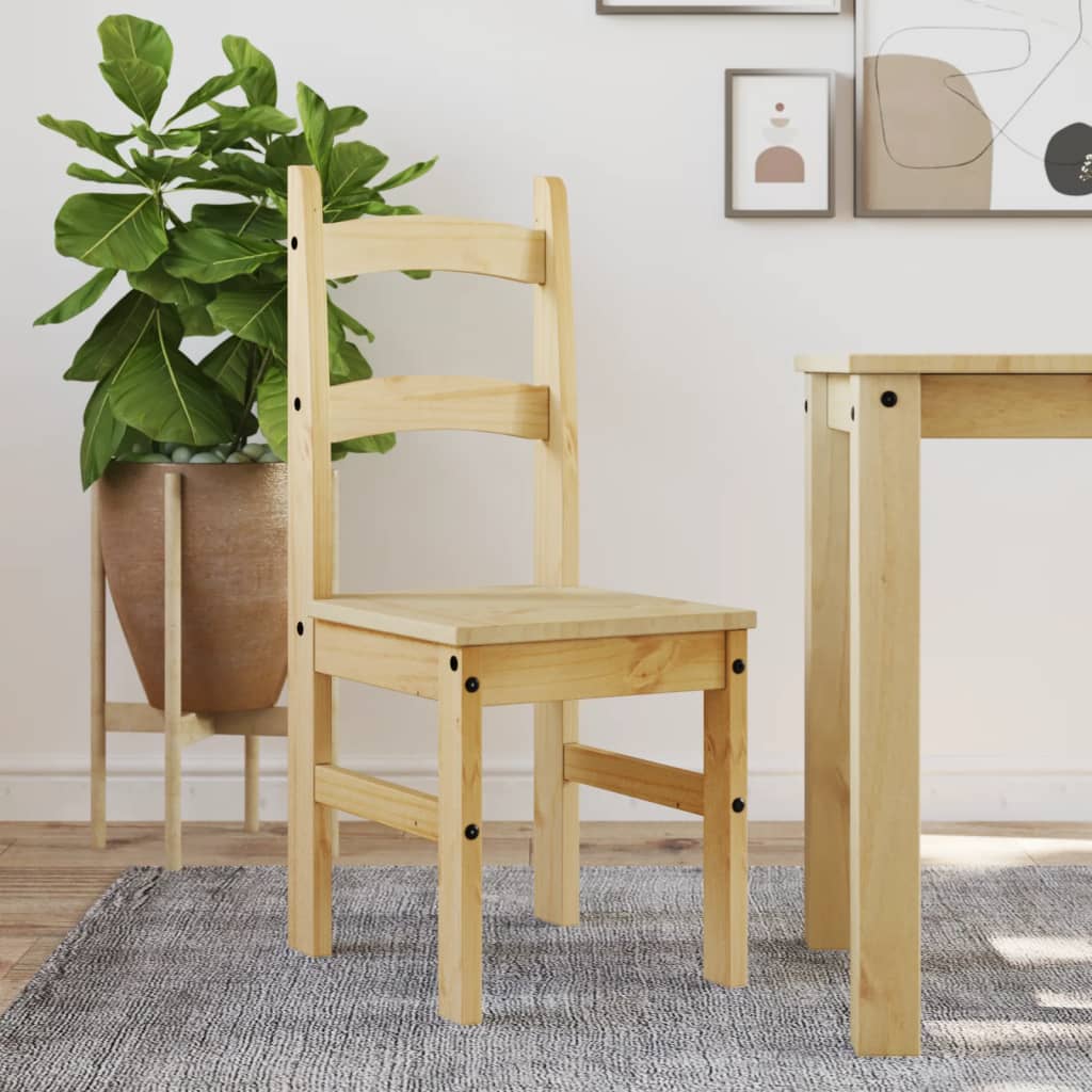 Esszimmerstühle 2er Set Kiefer Massivholz