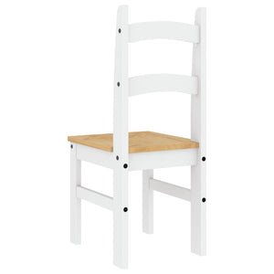 Esszimmerstühle 2er Set, Kiefer Massivholz, Weiß