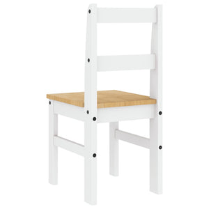 Esszimmerstühle 2er Set, Kiefer Massivholz, Weiß