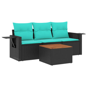 4-teiliges Gartensofa-Set mit Kissen