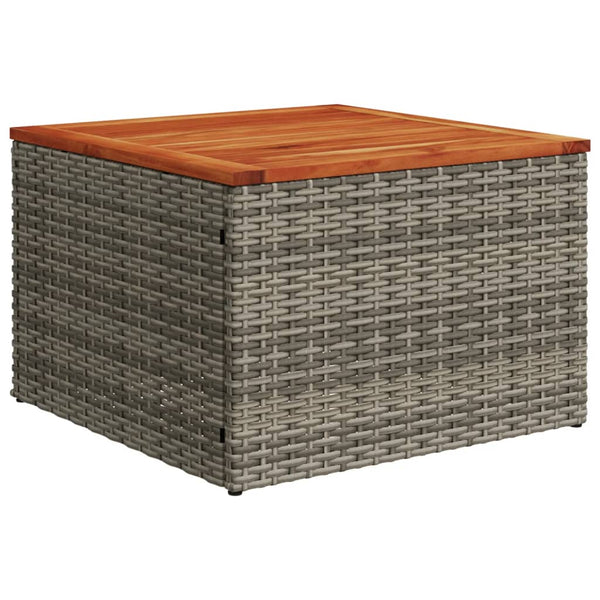 14-tlg. Garten Sofagarnitur Grau Poly Rattan