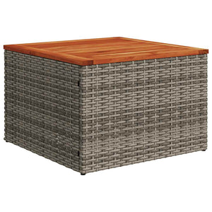 14-teiliges Gartensofa-Set Grau Polyrattan mit Kissen