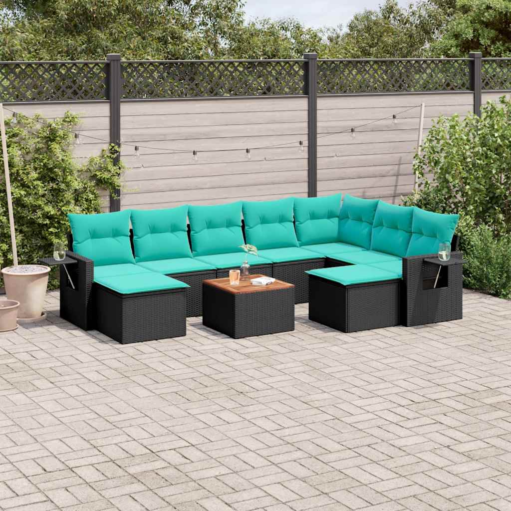 10-teiliges Gartensofa-Set mit Kissen