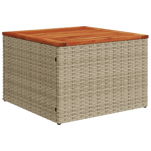 11-teilige Garten Sofagarnitur Beige Poly Rattan